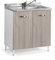 Mueble bajo fregadero con 2 puertas y fregadero incluido color olmo 80 cm
