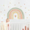 Hoppla -XL Wandtattoo für Kinderzimmer - Regenbogen - 130 x 75 cm - Dekoration für Babyzimmer - Repositionierbarer Wandsticker, Pastellfarben, Wandaufkleber, skandinavischer Stil - Wanddekoration