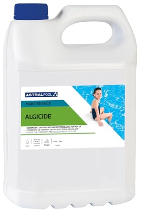 Astralpool Algizid schaumfrei 5 Liter, Schnell wirkendes, schaumfreies Algizid für Pools zur Vorbeugung und Entfernung von Algen effektiv und umweltfreundlich