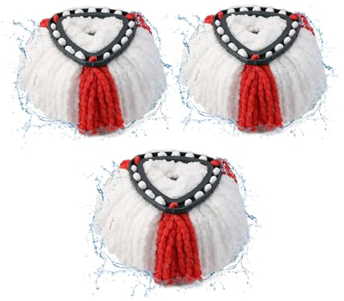 3 Balai Serpillère Microfibre Remplacement Compatible avec Vileda 3 en 1 Vadrouille Turbo Serpillère Recharge Lavable en Machine pour Tous Les sols