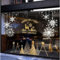 Caiery Colorido árbol de Navidad para ventanas grandes, DIY, copo de nieve, pegatinas de cristal, escaparates navideños, fantásticos adhesivos estáticos de PVC