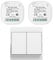 Cerhot 230V Tuya WiFi Smart Switch, set di interruttori della luce wireless, interruttore wireless, interruttore di controllo remoto, interruttore wireless per l'illuminazione domestica (EU 2Gang 1V2)