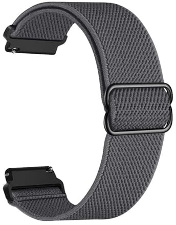 GerRit yzw6688 22-mm-Band, kompatibel mit Ares 3 Pro Stratos 3 Stratos 2 Lite Vibe 7, Schwimmarmband, Smart Watch, elastisches, atmungsaktives Nylon-Sportarmband(Grey,Ares 3 Pro)