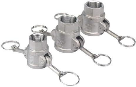VWWJCCRO 1/2-3 Female 304 Stainless Steel Type B Socket Quick Fitting Camlock Connector Groove Wrench Union(2)