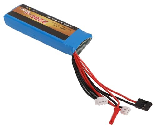 2S 7.4V 2200mAh 8C Lipo Battery, Lightweight Li, Long Battery Life for T6J T8FG 12FG Transmitter RC Model, Casing with Stable Performance, Outdoor Playing Safe