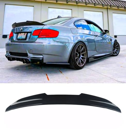 For Auto Perfectionists UK Rear High Kick PSM Ducktail Boot Spoiler Compatible With BMW 3 Series Coupe M3 E92 2004-2012 ABS Gloss Black