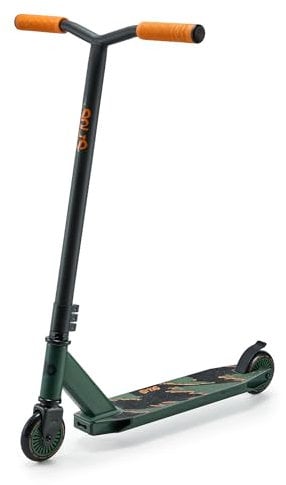 Kinderkraft Solis Scooter ab 5 Jahr, Kinderroller bis zu 100 kg, Tretroller, Stahbremse, Grün