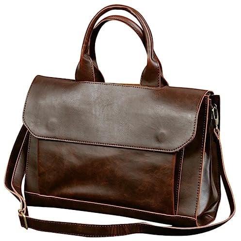 HOMSFOU Aktentasche Für Herren Pu-leder Business-umhängetasche Laptoptasche Computertasche