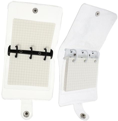 Operitacx 2sets Mini Notebooks Multifunzionali Pvc Taccuini Pagine e Sacchetti Trasparenti Per Pianificare e Scrapbook Per e