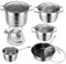 VIOFOTT 12 Piece Stainless Steel Cookware Set with Lids, Pots and Pans, Induction Safe, Dishwasher Safe
