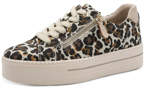 Jana Damen Plateau Sneaker mit Reißverschluss Vegan