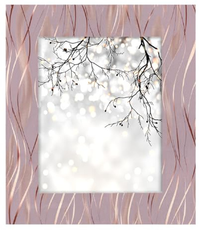 Mexpekil 10x8 Inch Picture Frames for Wall Hanging and Tabletop 20x25cm Photo Frame Rose Gold Lines Wooden Photo Frames Home Décor Gift