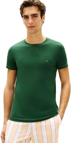 Tommy Hilfiger Herren Stretch Slim Fit Tee Mw0mw10800 S/S T-Shirt, Green (Nocturnal Green), XL