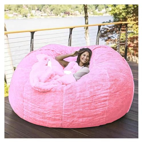 Riesiger Pelz-Sitzsack Bezug für Wohnzimmermöbel Erwachsene– Sitzsack XXL aus flauschigem Velours – Indoor Lounge-SitzsackBezug waschbar & gemütlich(Keine Polsterung)