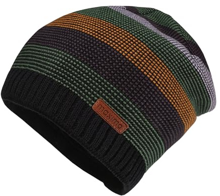 maximo Kids-Beanie randlos Blockringel LL Made in Germany