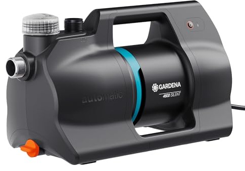 Gardena Automatic Home & Garden Pump 4600 Silent Pumps: Automated Irrigation and Domestic Water Supply, 25% Less Power Consumption, Quiet Technology (9070-20)