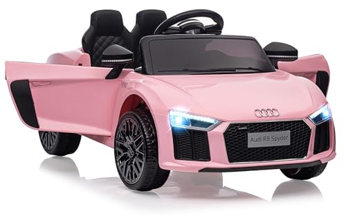 Auto elettrica per bambini - 6 V, doppio motore 25 W X2, doppia trazione, rosa