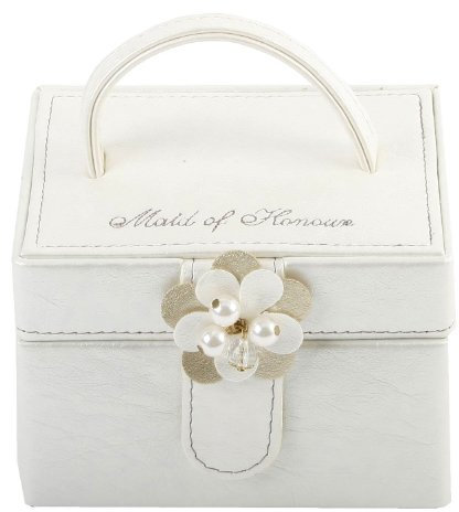 Juliana Small Jewel Box Pearl Col PU Flower/Prl Maid of Honour