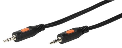 Vivanco Stereo Klinkenkabel (AUX Kabel, Audio Kabel 3,5 mm Stecker auf 3,5 mm Stecker robust, stark, widerstandsfähig, haltbar 0,75m)
