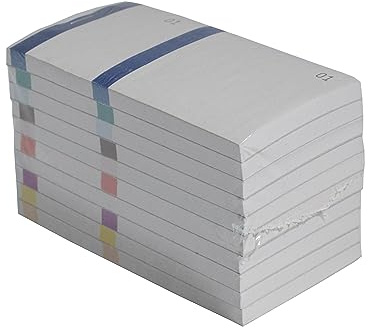 Exacompta Block mit Garderobenmarken, ELV, mehrfarbig, 60 x 135 mm, 10 Stück