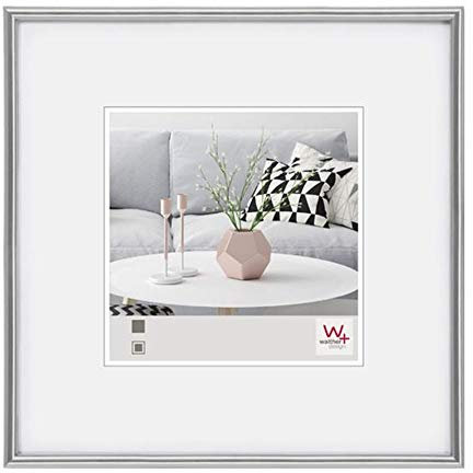 walther design KS313H Galeria Bilderrahmen, Kunststoff, 13x13 cm, silber