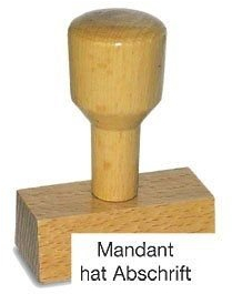 AMOS LST817 Vorgangsstempel - Mandant hat Abschrift