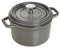 Staub Cocotte ronde avec couvercle 0.75 quart gris graphite