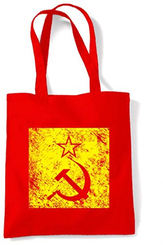 Tragetasche / Schultertasche mit Hammer und Sichel, rot, One size