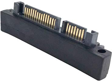 cablecc 90 Grados hacia Abajo ángulo Recto SATA 22pin 7 + 15 Macho a SATA 22p Hembra convertidor Adaptador