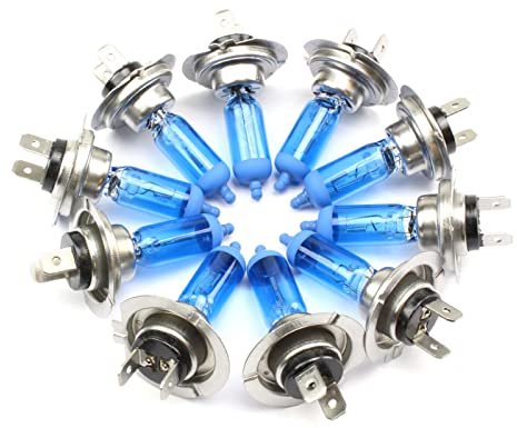 INION - SET- 10x Stück H7 55W PX26D 12Volt UV-Kristallglas mit GAS - XENON OPTIK Halogen Lampen Long Life Birnen Super White