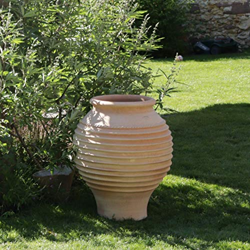 Palatina-Keramik | große, winterharte große Amphore aus Terracotta | handgefertigt | 70 cm | hohe Amphoren Pflanzgefäße Pflanztöpfe für Garten Außenbereich Terrasse, Balkon Agave 70 cm