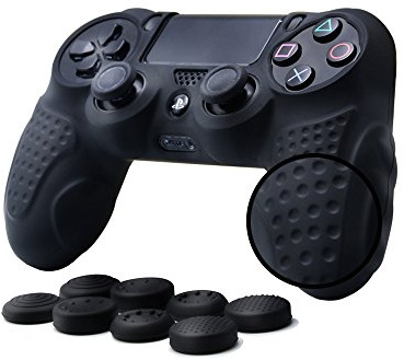CHINFAI PS4 Controller DualShock4 Custodia protettiva in silicone antiscivolo per controller Sony PS4 PS4 Slim PS4 Pro con 8 impugnature per pollice