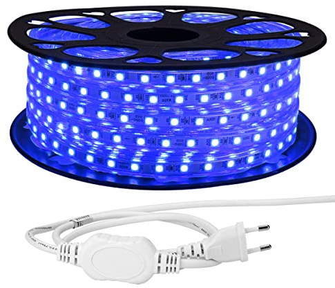 LE 20M LED Stripes, 5050 SMD LEDs, 220V-240V LED Streifen, Superhelle mehrfarbig RGB, IP65 wasserdichte außere dekorative Lichterketten