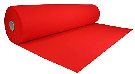 Filz Rot Filzstoff Dekorationsfilz 50x150cm Meterware 3,0mm Stark- Soft