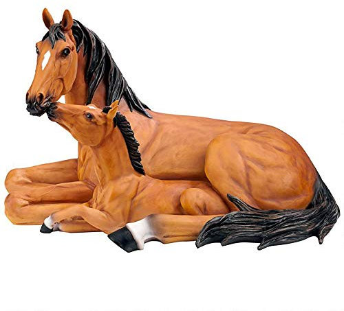 Design Toscano Pferdestatue, Harz, vollfarbig