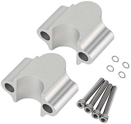 EVGATSAUTO Riser manubrio moto, 7/8 (22mm) universale in lega di alluminio, Rialzo manubrio moto, Galvanotecnica