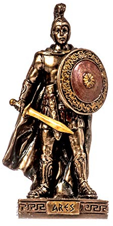 Ares Mars Kriegsgott Zeus Sohn Miniatur Kaltguss Bronze Statue 9cm
