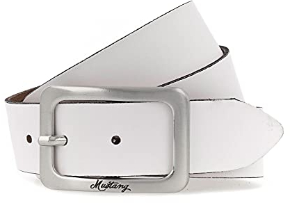 MUSTANG Woman´s Leather Belt 3.5 W105 White