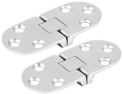 Fydun boat cabinet hardware & hinges 2Pcs Stainless Steel Sewing Machine Table Folding Flip Top Hinges Cabin Door Hing Flush Door Hatch Stamping Cabinet for Marine Cabin Door 66 * 30mm