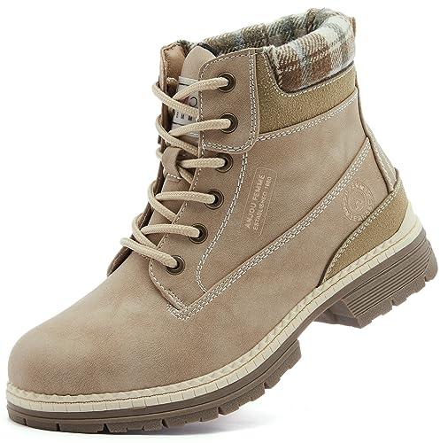 ANJOUFEMME Wanderschuhe Damen Wasserdicht Gefüttert Schnee Winterstiefel Outdoor Stiefel