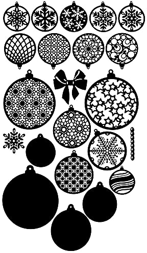Ideen mit Herz Stanzschablone, Weihnachtskugeln, 22 Stück