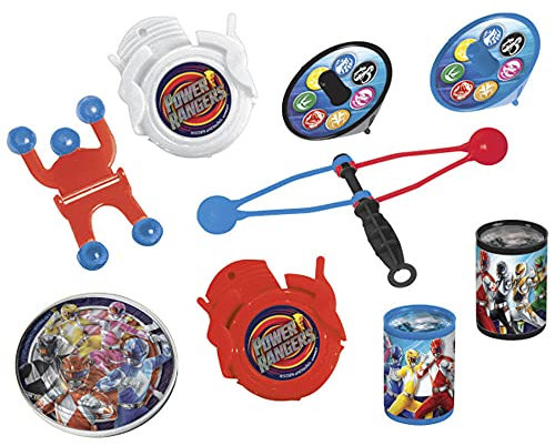 Amscan 3902415 Power Rangers Toys-29 cm x 21 cm | Multicolor | 48 Pcs
