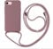 wentdzSW Cordon de Coque Compatible avec iPhone 6/7/8 Plus(5.5),Couleurs de Bonbons Cover Silicone Liquide Lanyard Case Réglable Collier pour Étui Housse -Rose Or