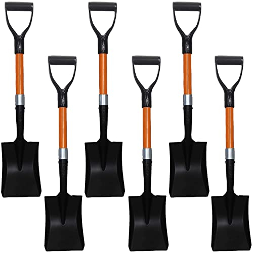 Ashman - Pala Cuadrada de 27 Pulgadas de Largo con Mango en Forma de D, construcción Resistente y fácil de Usar, Material con Mango Firme y cómodo Duradero, Construido para durar (Paquete de 6)