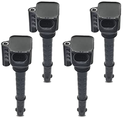 Frankberg 4x Zündspule Zündmodul Kompatibel mit Giulietta 1.4L 2010-2018 Mito 1.4L 2009-2018 Punto 1.4L 2008-Heute 500X Bravo II Renegade Delta III Replace# 55229959