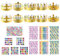 TSHAOUN 10 Stück Papier Krone Partyhüte, 6 Blätter Selbstklebende Strasssticker ＆ 6 Blätter Alphanumerische Aufkleber, DIY Party Kronenhut Set für Prinzessin Königin Prinz Geburtstagsparty