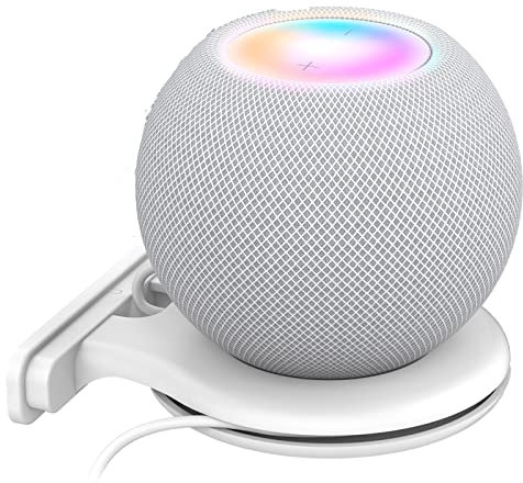 Aokicase Compatible with Google Home Mini Holder Wall Mount Stand Holder Accessories with Integrated Cable Management, Speaker Accessories Rack (Google Home Mini, White) 1 Piece