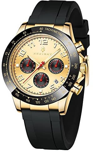BY BENYAR Herrenuhren Chronograph Designer Wasserdicht Herrenuhr Lederarmband Analog Armband Datum Elegantes Geschenk