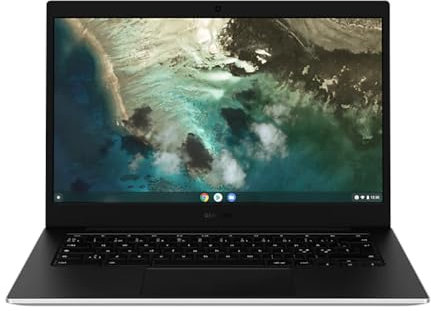 Samsung Galaxy Chromebook Go, XE345XDA-KA2UK Chrome OS Laptop, 14 Inch Full HD LED Screen, 4GB RAM, 64GB Memory, Silver (UK Version) (Renewed)