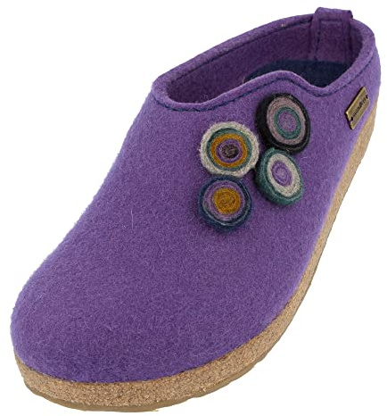 HAFLINGER Grizzly Kanon Filzpantoffel Hausschuh Filzclog Kork